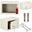 Sejf domowy na klucz, kasetka 31cm skrytka na pieniądze beżowy