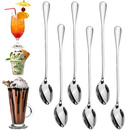 Łyżeczki do kawy, deserów, długie 19,7 cm komplet 6 szt. stal nierdzewna, srebrny