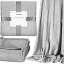 Narzuta na łóżko, koc 150x200 cm szary gładki pled