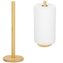 Stojak na papier ręcznikowy, naturalny stojak do kuchni bambusowy