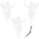 Ozdoba choinkowa 14,5cm świąteczna zawieszka wróżka 3 szt. biały brokat