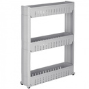 Mobilny regał na kółkach szafka łazienkowa 3 półki szary