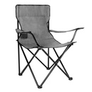 Krzesło turystyczne składane wędkarskie szare