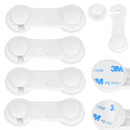 Blokada szuflad, zabezpieczenie szafek, mebli 4 szt. białe