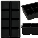 Foremka do lodu elastyczna silikonowa tacka na 8 kostek lodu czarna