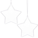 Bombki akrylowe 12cm gwiazdki plastikowe decoupage zestaw 2 szt.