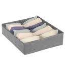 Organizer do szuflady na bieliznę z 7 przegródkami szary