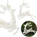 Zawieszka choinkowa kremowa renifer na choinkę 13,5cm
