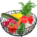 Miska na owoce, koszyk metalowy 28x11 cm czarny