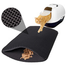 Mata pod kuwetę dla kota 45x60 cm dwustronna wycieraczka czarna