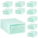 Organizer na buty 10 szt. pudełko z klapą miętowy