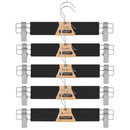 Wieszaki na ubrania 10 szt. klamrowe do spódnic, spodni czarne zestaw