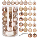 Bombki choinkowe 30 szt. rose gold 6 cm ozdoby świąteczne