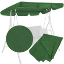 Daszek do hustawki ogrodowej, osłona przeciwsłoneczna, 165x110 cm ciemnozielony