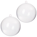 Bombki akrylowe 11cm kula plastikowa decoupage zestaw 2 szt