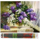 Haft diamentowy mozaika kwiaty obraz 40x30 cm