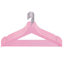 Wieszaki na ubrania drewniane zestaw 9 szt. różowe