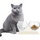 Podwójna miska z podstawką dla psa i kota antypoślizgowa przeźroczyste