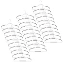 Wieszaki na ubrania, plastikowe zestaw 30 szt. antypoślizgowe szaro-białe