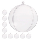 Bombki akrylowe 6cm kula plastikowa decoupage zestaw 10 szt.