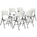 Zestaw cateringowy, turystyczny stół 180x74 cm z 6 krzesłami składany na bankiet biały