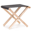 Krzesło turystyczne składane z drewnianą ramą, grafitowa tkanina, stołek na kemping, biwak