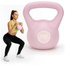 Kettlebell do ćwiczeń 4 kg hantla, odważnik treningowy ABS kula różowa