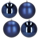 Bombki choinkowe 4 szt. zawieszki na choinkę ozdoby świąteczne 12 cm granatowe