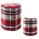 Pufa tapicerowana, świąteczny taboret 33 cm podnóżek