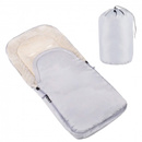 Śpiworek do wózka 4w1, śpiwór do sanek, gondoli z torbą 90 cm szaro-beżowy