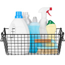 Kosz druciany, prostokątny z uchwytam 41x17x15 cm metalowy czarny 