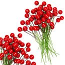Sztuczna jarzębina ozdobna, gałązka 50 szt. czerwona