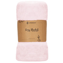 Narzuta na łóżko pudrowy róż koc 150x200 cm pled na kanapę