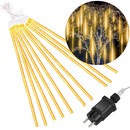 Lampki choinkowe 10 szt. sople 480 Led padający śnieg meteory zewnętrzne biały ciepły