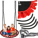 Bocianie gniazdo o średnicy 110 cm z czerwonymi zaczepami