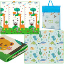 Dwustronna mata piankowa 180x200 cm dla dzieci składana