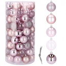 Bombki choinkowe 100 szt. ozdoby świąteczne różowy