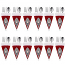 Kieszonka na sztućce 12szt. świąteczne etui, czapka czerwona ozdoba świąteczna