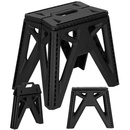 Taboret składany wielofunkcyjny, podest, stopień wys. 33,5 cm czarny