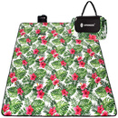 Koc piknikowy plażowy 300x200 cm mata egzotyczne rośliny