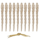 Zawieszki choinkowe 10 szt. 12 cm sople brokatowe złote