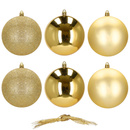 Bombki choinkowe, ozdoby świąteczne 6 szt. nietłukące, złote