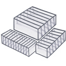 Organizer do szuflady na bieliznę z przegródkami szary