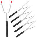 Widełki grillowe 6 szt. widelce telskopowe 24,5-85,5cm kije na ognisko 