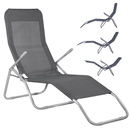 Leżak ogrodowy grawitacyjny szary zero gravity