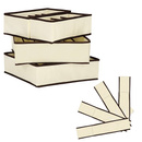 Organizer do szuflady na bieliznę z przegródkami beżowy zestaw 4 szt.