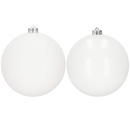 Bombki choinkowe 2 szt. zawieszki na choinkę ozdoby świąteczne 15 cm białe