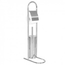 Stojak na papier toaletowy i szczotkę do WC, uchwyt chromowany