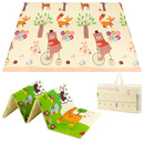 Dwustronna mata piankowa 150x200 cm dla dzieci składana