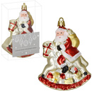 Bombka choinkowa, ozdoba świąteczna do stroika Mikołaj 11 cm nietłukąca